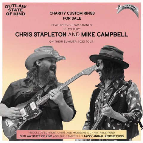 Chris Stapleton & Mike Campbell Guitar String Ring Charity Sale