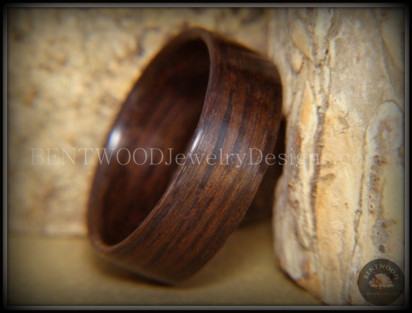Bentwood Ring - "Ancient Medium-Dark" 6000 Year Old Bog Oak Dark Classic Wood Ring *** Limited Supply *** handcrafted bentwood wooden rings wood wedding ring engagement