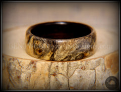 Bentwood Ring - Buckeye Burl on Ebony Wood Ring handcrafted bentwood wooden rings wood wedding ring engagement