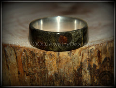 Bentwood Ring - Buckeye Burl "Midwest" Wood Ring Silver Core Ring handcrafted bentwood wooden rings wood wedding ring engagement