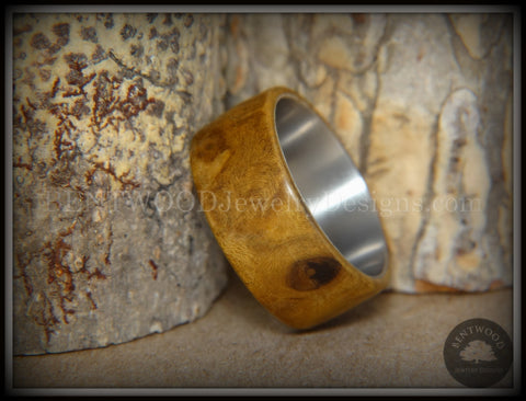 Bentwood Ring - Laurel Burl Wood Ring with Surgical Grade Stainless Steel Comfort Fit Metal Core