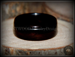 Bentwood Ring - Macassar Ebony with Offset Silver Inlay handcrafted bentwood wooden rings wood wedding ring engagement
