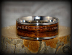 Bentwood Ring - E. Indian Rosewood Wood Ring with Surgical Grade Stainless Steel Comfort Fit Metal Core handcrafted bentwood wooden rings wood wedding ring engagement