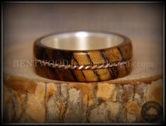 Bentwood Ring - Spalted Maple Ring on Fine Silver Core with Copper and Silver Inlay handcrafted bentwood wooden rings wood wedding ring engagement