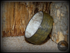 Bentwood Ring - "Metamorphic" Quartzite Stone Antler Core handcrafted bentwood wooden rings wood wedding ring engagement