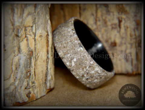 Bentwood Ring - "Remembrance" Cremation Ash Inlay on Carbon Fiber Core Liner