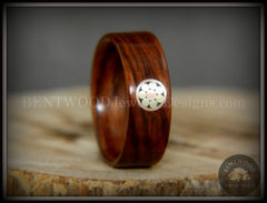 Bentwood Ring - "Metal Mosaic II" Kingwood Ring with Copper/Brass Pattern Inlay handcrafted bentwood wooden rings wood wedding ring engagement