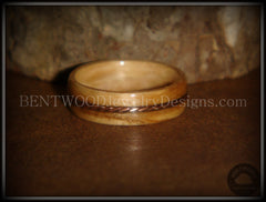 Bentwood Ring - "Sacrifice" Bethlehem Olive Wood Ring with Twisted Copper Inlay handcrafted bentwood wooden rings wood wedding ring engagement