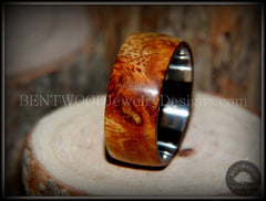 Bentwood Ring - "Exotic" Afzelia Burl (Rare) Wood Ring with Surgical Grade Stainless Steel Comfort Fit Metal Core handcrafted bentwood wooden rings wood wedding ring engagement