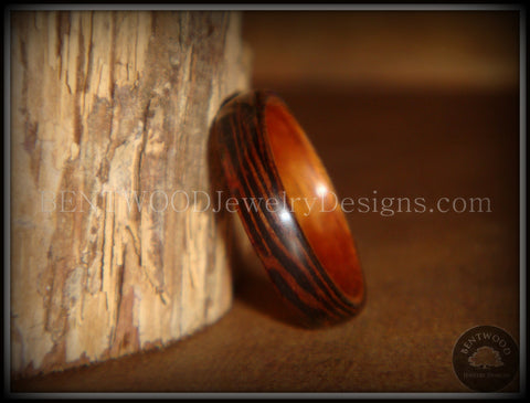 Bentwood Ring - Wenge Wood Ring with Cherry Liner using Bentwood Process
