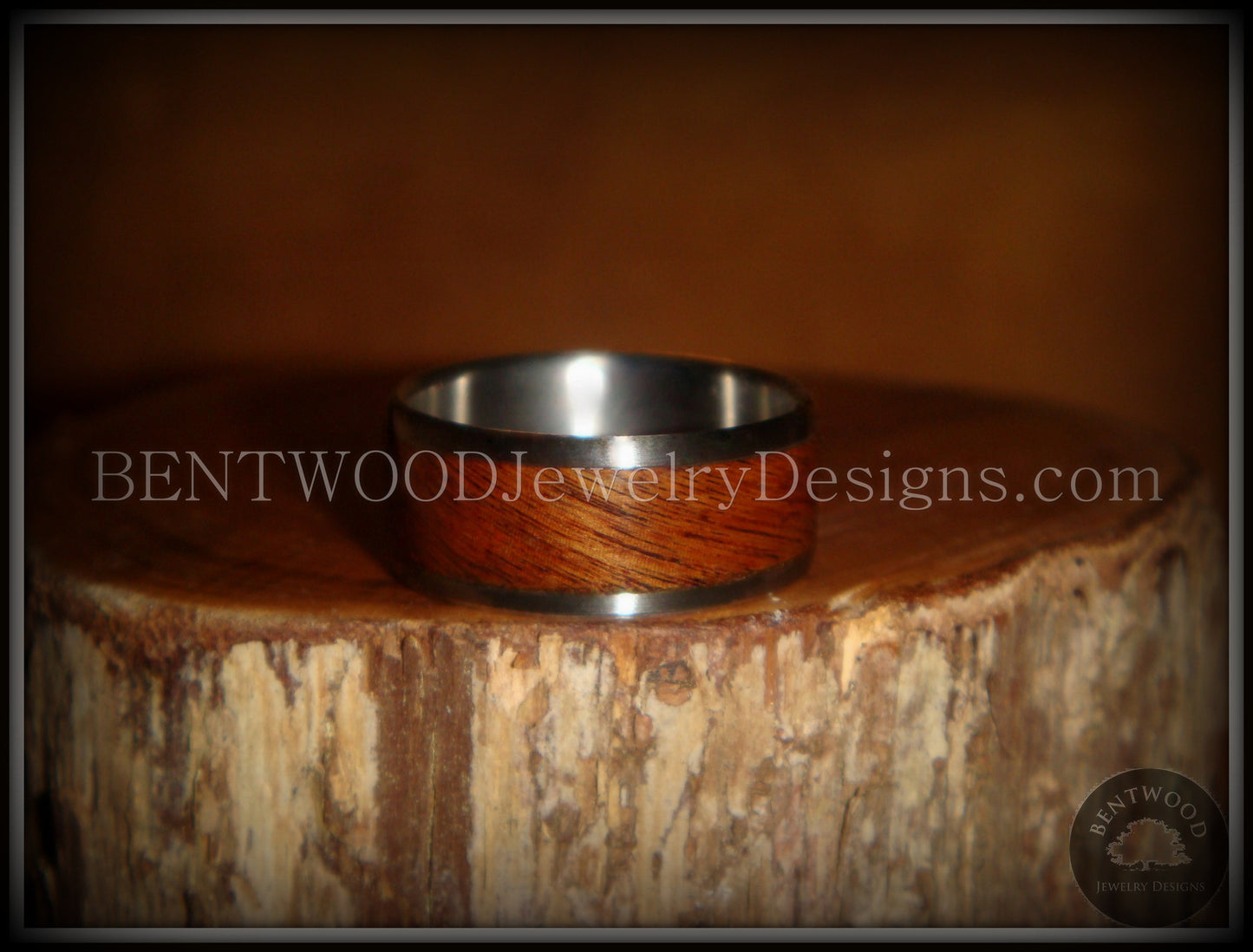 Bentwood Ring - Rosewood with Surgical Grade Stainless Steel Comfort Fit Metal Core handcrafted bentwood wooden rings wood wedding ring engagement