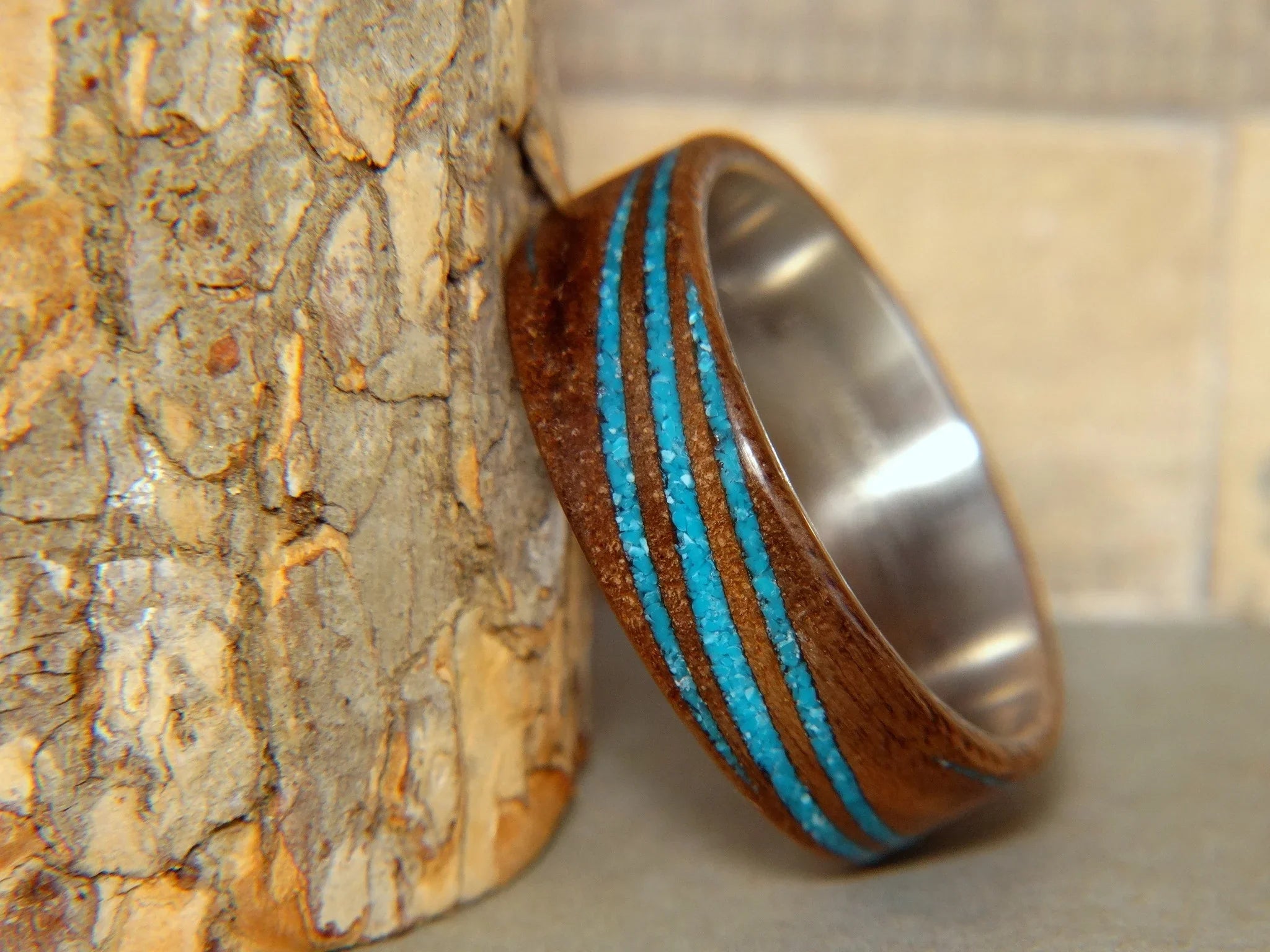 New engraved bentwood wooden ring custom handmade wood wedding ...