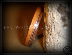 Tazzy Bentwood Ring - "India Grace" Rosewood Wood Ring with High E Guitar String Inlay handcrafted bentwood wooden rings wood wedding ring engagement