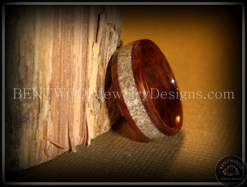 Bentwood Ring - Rosewood Wood Ring with Light Sand Inlay