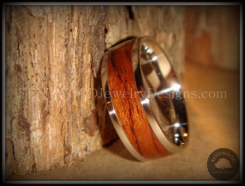 Bentwood Ring - Waterfall Bubinga Wood Ring with Stainless Steel Metal Core