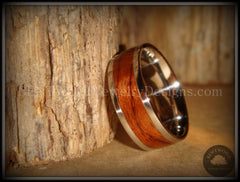 Bentwood Ring - Waterfall Bubinga Wood Ring with Stainless Steel Metal Core handcrafted bentwood wooden rings wood wedding ring engagement