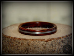 Bentwood Ring - "Heavy Electric" Cocobolo Ring with Thick Silver Guitar String Inlay handcrafted bentwood wooden rings wood wedding ring engagement