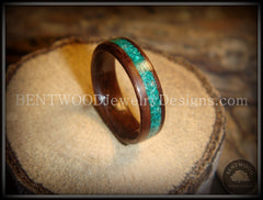Bentwood Ring - Macassar Ebony Wood Ring with Malachite Inlay using Bentwood Process handcrafted bentwood wooden rings wood wedding ring engagement