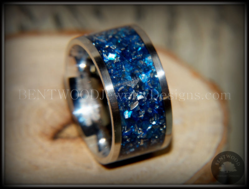 Bentwood Ring - Glass Stainless Steel Metal Core Ring handcrafted bentwood wooden rings wood wedding ring engagement