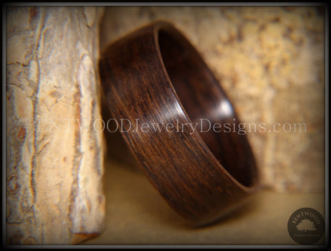 Bentwood Ring - "Ancient Medium-Dark" 6000 Year Old Bog Oak Dark Classic Wood Ring  ***  Limited Supply  ***