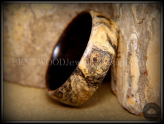 Bentwood Ring - Buckeye Burl on Ebony Wood Ring handcrafted bentwood wooden rings wood wedding ring engagement