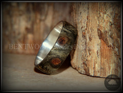 Bentwood Ring - Buckeye Burl "Midwest" Wood Ring Silver Core Ring handcrafted bentwood wooden rings wood wedding ring engagement