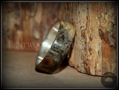 Bentwood Ring - Buckeye Burl "Midwest" Wood Ring Silver Core Ring handcrafted bentwood wooden rings wood wedding ring engagement