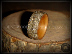 Bentwood Ring - Cherry Wood Ring with Full Silver Glass Inlay handcrafted bentwood wooden rings wood wedding ring engagement
