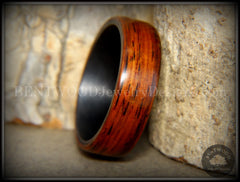 Bentwood Ring - "Coco Loco" Cocobolo Wood on Carbon Fiber Core handcrafted bentwood wooden rings wood wedding ring engagement