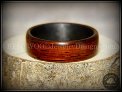 Bentwood Ring - "Coco Loco" Cocobolo Wood on Carbon Fiber Core handcrafted bentwood wooden rings wood wedding ring engagement