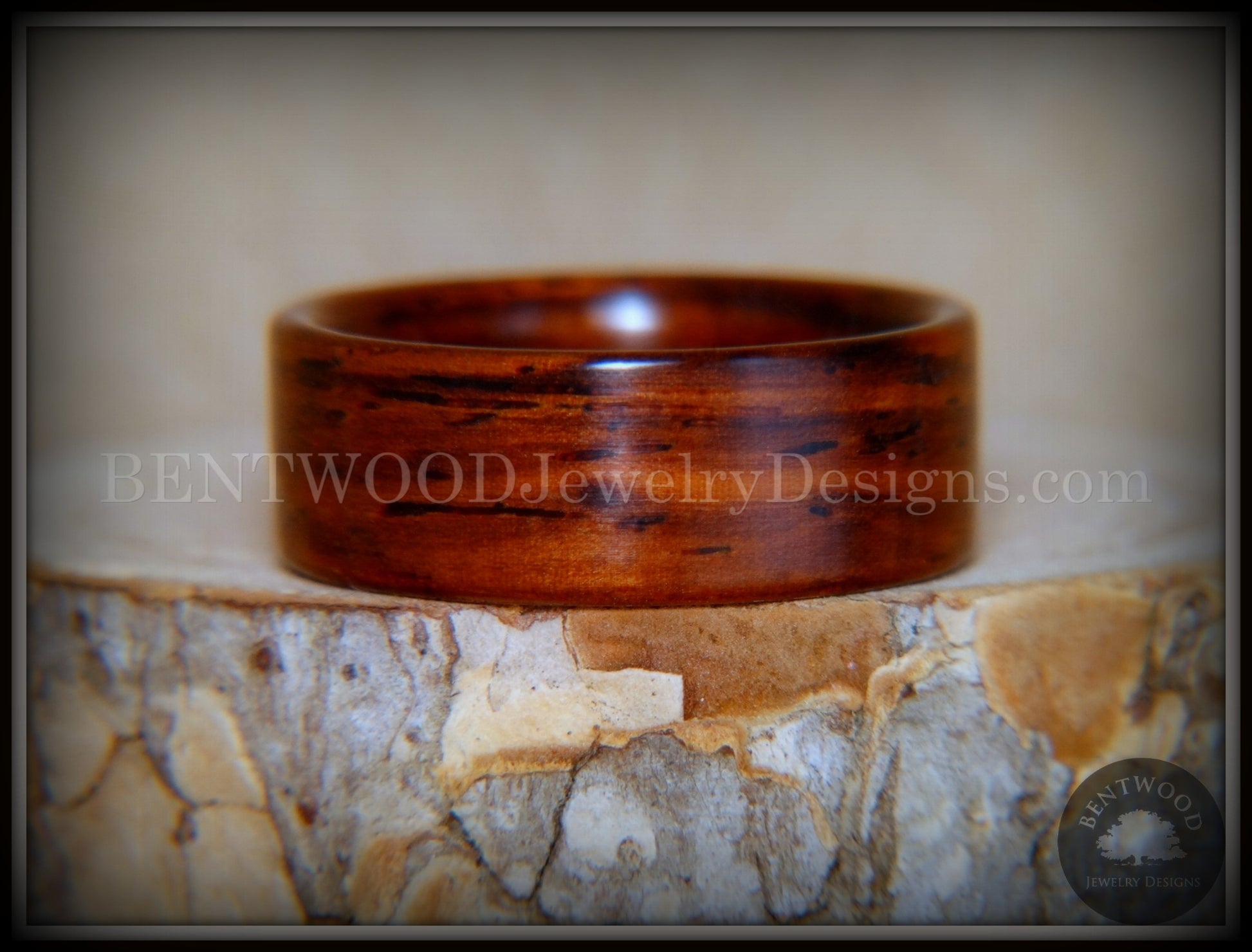 Bentwood Ring - Cocobolo Wooden Ring handcrafted bentwood wooden rings wood wedding ring engagement