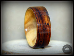 Bentwood Ring - "Exotic Union" Cocobolo on Olivewood Classic Wooden Ring handcrafted bentwood wooden rings wood wedding ring engagement