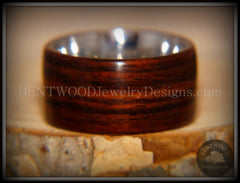 Bentwood Ring - Cocobolo Wood Ring with Surgical Grade Stainless Steel Comfort Fit Metal Core handcrafted bentwood wooden rings wood wedding ring engagement