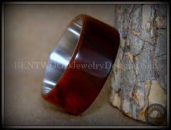 Bentwood Ring - "Crimson" Sandalwood Surgical Steel Core Comfort Fit handcrafted bentwood wooden rings wood wedding ring engagement