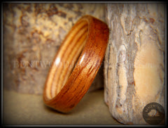 Bentwood Ring - Etimoe and Birch Boat Deck Ply Core handcrafted bentwood wooden rings wood wedding ring engagement