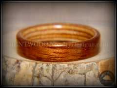 Bentwood Ring - Etimoe and Birch Boat Deck Ply Core handcrafted bentwood wooden rings wood wedding ring engagement