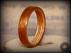 Bentwood Ring - Etimoe and Birch Boat Deck Ply Core handcrafted bentwood wooden rings wood wedding ring engagement