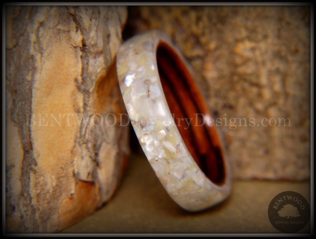 Wood and new arrivals pearl ring