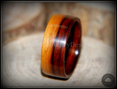 Bentwood Ring - Striped Kingwood Classic Handcrafted Durable and Unique Wood Ring handcrafted bentwood wooden rings wood wedding ring engagement