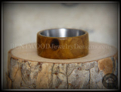 Bentwood Ring - Laurel Burl Wood Ring with Surgical Grade Stainless Steel Comfort Fit Metal Core handcrafted bentwood wooden rings wood wedding ring engagement