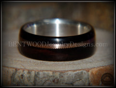 Bentwood Ring - "HEAVY Acoustic Minimalist" Macassar Ebony Wood Ring on Fine Silver Core with Thick Bronze Acoustic Guitar String Inlay handcrafted bentwood wooden rings wood wedding ring engagement