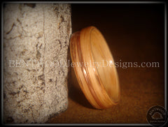 Bentwood Ring - Red Oak Wood Ring with Copper Inlay handcrafted bentwood wooden rings wood wedding ring engagement
