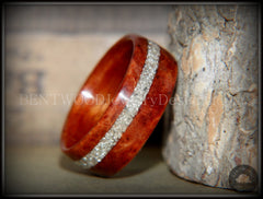 Bentwood Ring - "Sequoia" Redwood Burl Wood Ring with Silver Glass Inlay handcrafted bentwood wooden rings wood wedding ring engagement