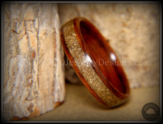 Bentwood Ring - Santos Rosewood w/ Brass Shavings Inlay handcrafted bentwood wooden rings wood wedding ring engagement