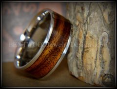 Bentwood Ring - E. Indian Rosewood Wood Ring with Surgical Grade Stainless Steel Comfort Fit Metal Core handcrafted bentwood wooden rings wood wedding ring engagement