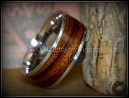 Bentwood Ring - E. Indian Rosewood Wood Ring with Surgical Grade Stainless Steel Comfort Fit Metal Core handcrafted bentwood wooden rings wood wedding ring engagement