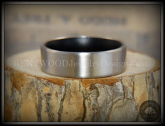 Bentwood Ring - Gaboon Ebony Core Ring and Surgical Grade Hypo-Allergenic Stainless Steel Exterior handcrafted bentwood wooden rings wood wedding ring engagement