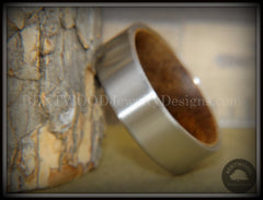 Bentwood Ring Koa Core Ring and Surgical Grade Hypo-Allergenic Stainless Steel Exterior handcrafted bentwood wooden rings wood wedding ring engagement