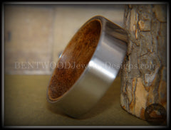 Bentwood Ring Koa Core Ring and Surgical Grade Hypo-Allergenic Stainless Steel Exterior handcrafted bentwood wooden rings wood wedding ring engagement