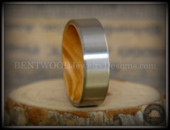 Bentwood Ring - Olivewood Core Ring and Surgical Grade Hypo-Allergenic Stainless Steel Exterior handcrafted bentwood wooden rings wood wedding ring engagement